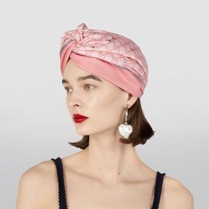 Gucci Pink GG Print With Horsebit silk headband/Headwrap Brand NEW with TAGS